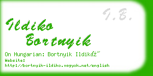 ildiko bortnyik business card